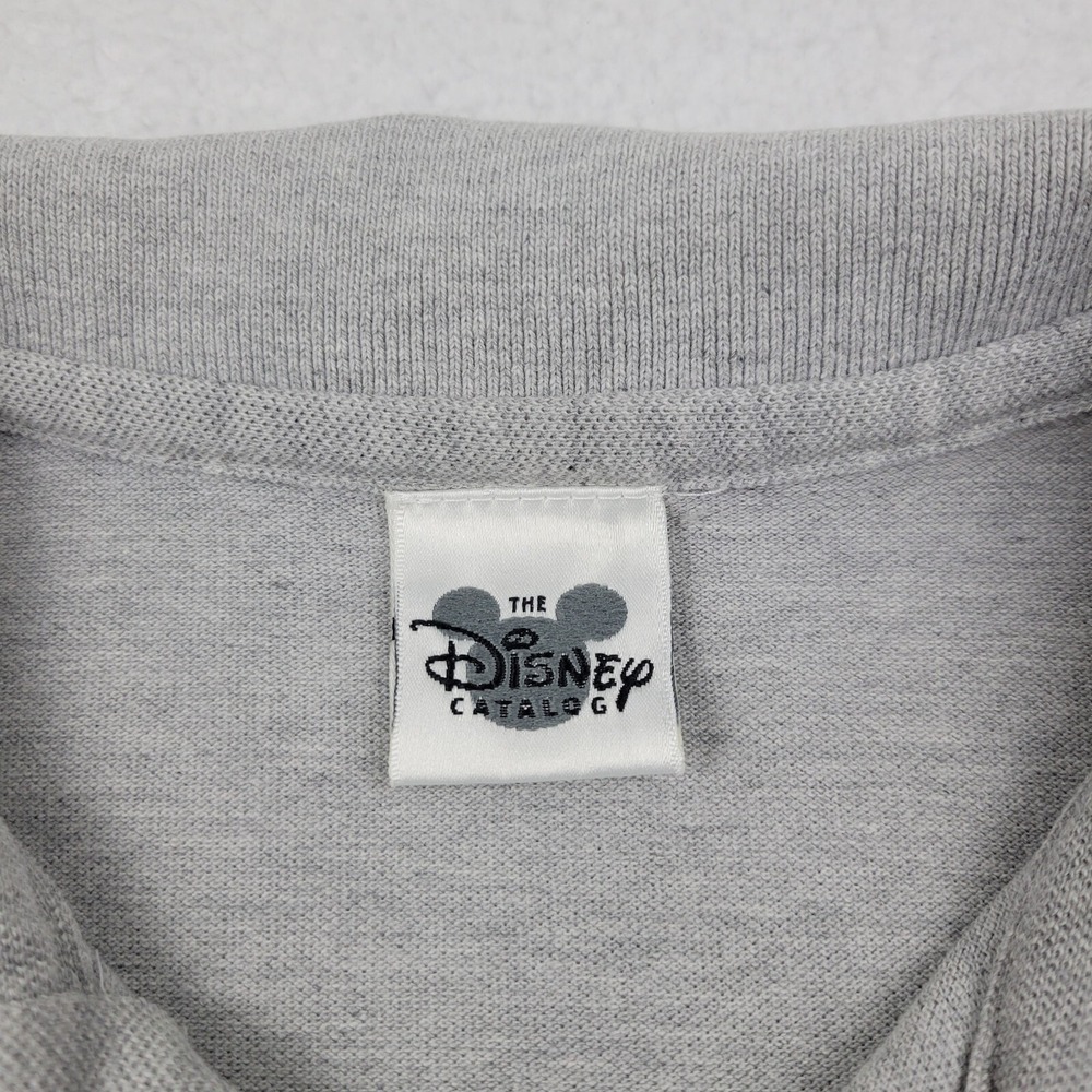 Vintage Disney Catalog‎ Embroidered Football Mickey Polo Shirt Mens XL Gray USA - Picture 4 of 9